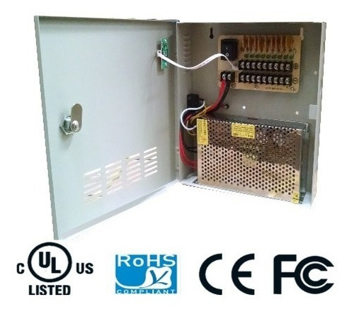 Fuente De Poder 12v Cd/ 20 Amperes/ Distribuidor Para 9 Cam
