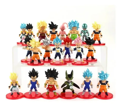 21pcs Bonecos De Ação Dragon Ball Super Saiyan Hgghg