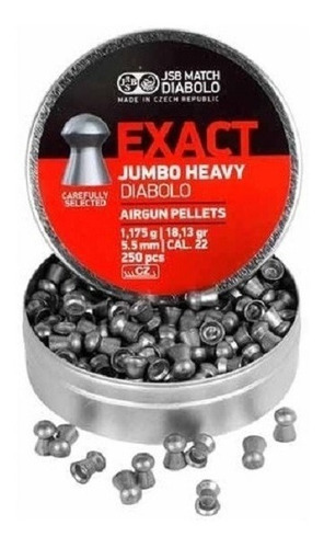 Imagen 2 de 5 de Balines Jsb Exact Jumbo Heavy Cal 5.5 / 5.52 - 18 Grain X250