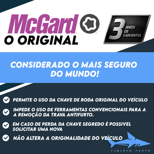 Kit Antifurto De Rodas Byd Dolphin Com Capas Pretas Mcgard