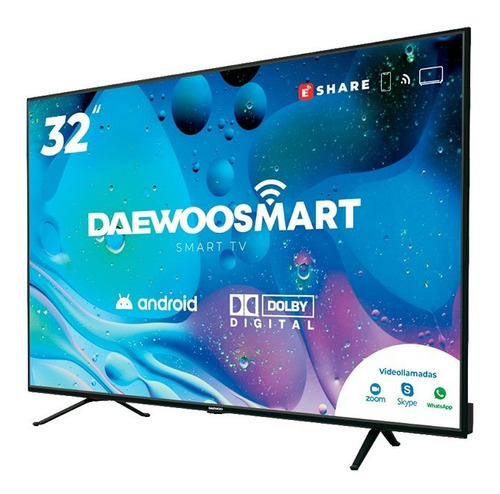 Imagen 1 de 7 de Tv Televisor Led Hd Smart Tv Daewoo 32 Pulgadas Android Wifi