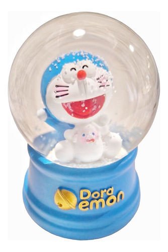 Doraemon Bola De Nieve Música Luz Deco Cristal Esfera Japan