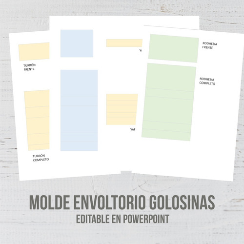 Kit Imprimible Molde Envoltorio Golosinas (editable)
