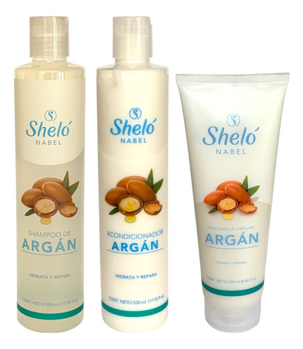Argan Shampoo + Acondiconador + Mascarilla Shelo Nabel® Kit