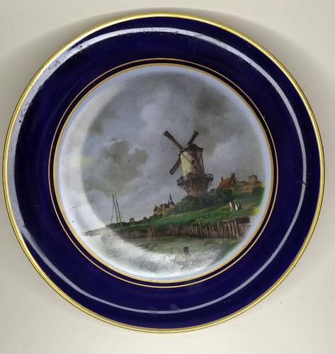 Lato Porcelana Lindner Kueps Bavaria Escena Holandesa Azul