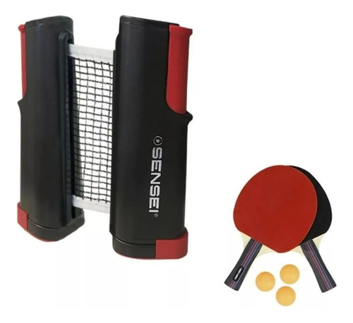 Red Instant Automatica + 2 Paletas Y 3 Pelotas Ping Pong 