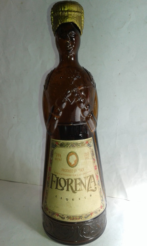 Botella Con Forma De Dama Florenza Italy De Licor.//////////