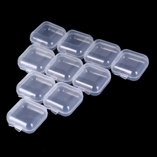 Gbstore 10 Unidades De Mini Caja De Plástico Transparente Cu