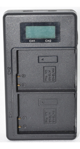 Cargador Generico Doble De Baterias En-el14 Con Display Usb