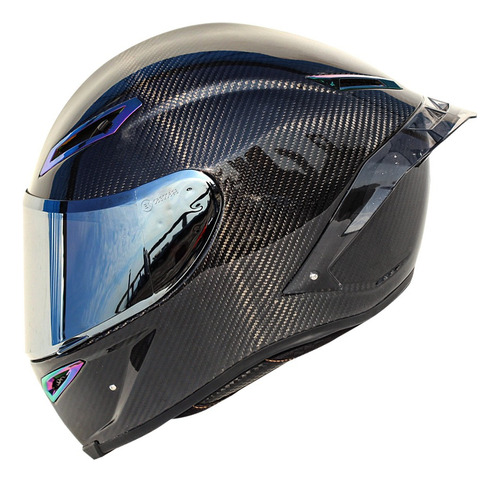 Casco Integral De Fibra De Carbono Par Dot