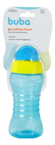 Garrafinha Buba Fresh 300ml Com Canudo Silicone Bpa Free