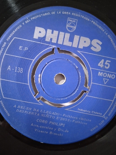 Vinilo Ep Vicente Bianchi Coro Philips ( L L141