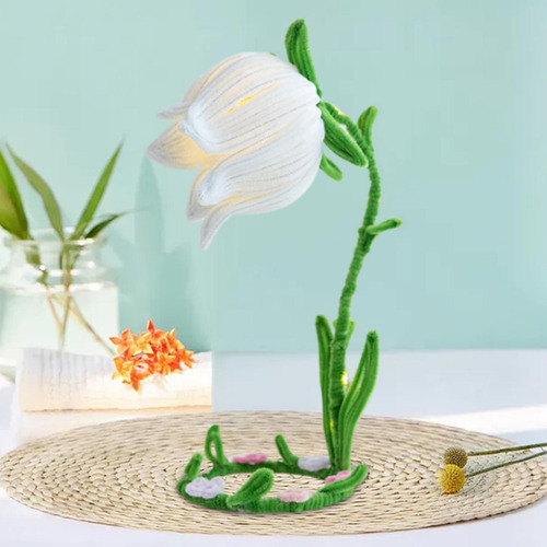 Lámpara De Noche Con Flores Diy, Adornos Hechos A Mano,