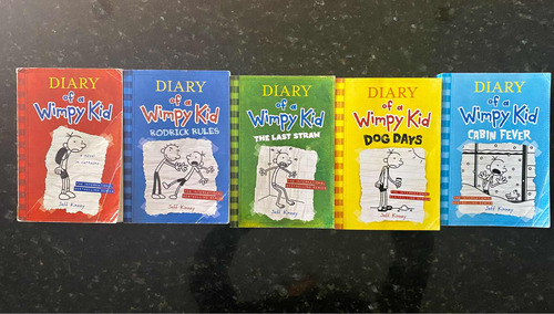 Diary Of A Wimpy Kid Pasta Blanda 5 Libros En Inglés Usados