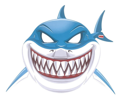 Antifaz Máscara Tiburón X 6 Fiestas Cumpleaños - Ciudad Coti