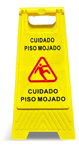 Cartel Piso Mojado - Wet Floor 30x60cm Pvc Plegable Colocor 