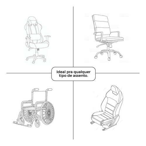 Almofada Assento Ergonômico Pra Cóccix E Coluna Dr Saudável