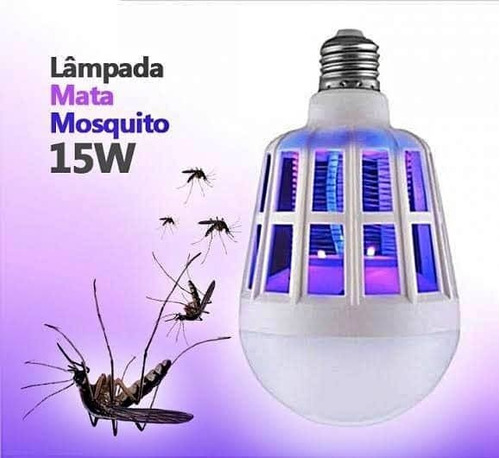 10lampadas Luz Led 15 Watts Mata Mosquito Pernilongo Bivolt