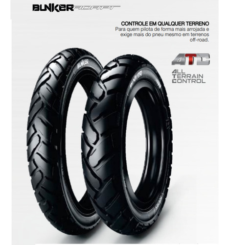 Kit Pneu Ira Bunker 90/90-21 + 120/80-18 +2 Camaras Xre 300