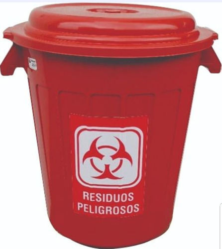 Caneca Plastica De 120 Litros Roja