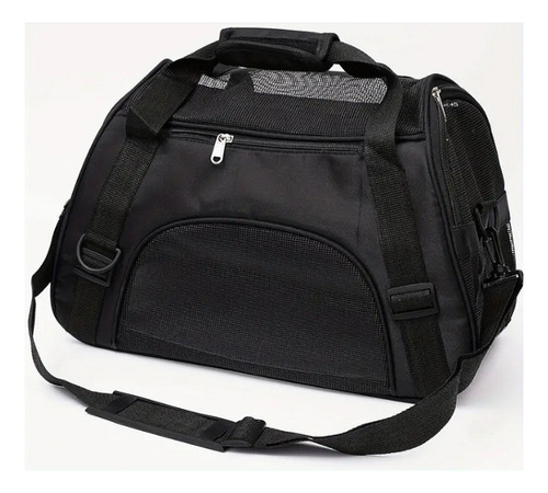 Bolsa de viaje grande negra para mascotas, perros y gatos