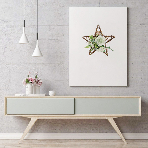 Coroa De Camélia Artificial Em Forma De Estrela Para Pendura