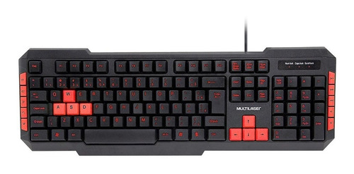 Teclado Multimídia Gamer Red Keys Usb Multilaser