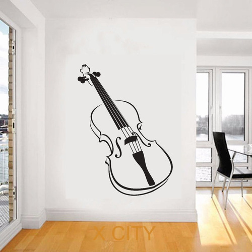 Vinilo Musica Violin Grande Decorativo 145cm