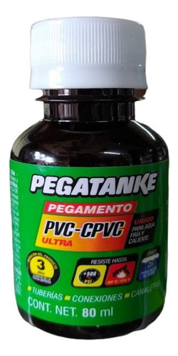 Pegamento Para Tuberias Pcv-cpvc Ultra 80 Ml Pegatanke