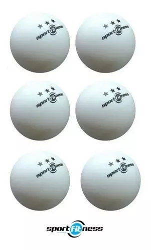 Pelotas Ping Pong Sport Fitness 3 Estrellas Caja X6 Unidades SPORT FITNESS