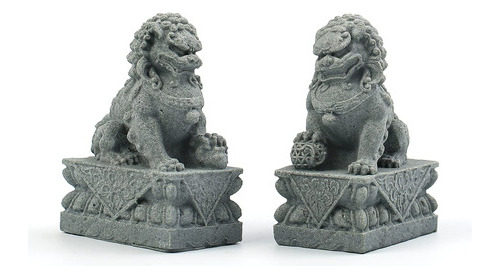 Foo Dogs - Par De Estatuas De Leon Guardian Para Perros Fu F