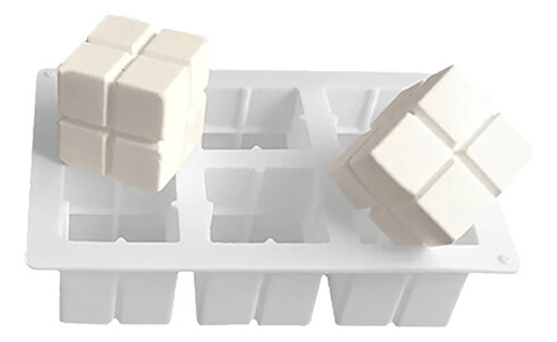 Molde Silicona Plancha 6 Mini Cubo 4x4cm Vela Jabon Belgrano