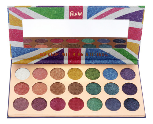 Paleta De Sombras Rude Cosmetics United Shimmer 21 Shades