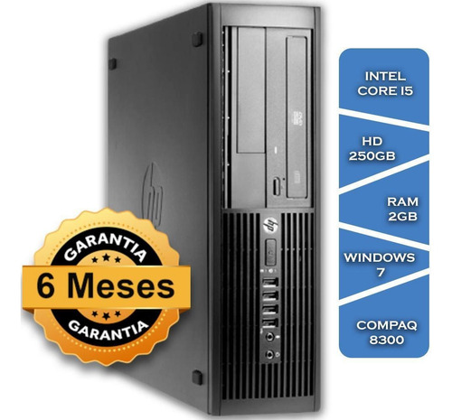 Imagem 1 de 3 de Pc Hp Compaq 8300 Core I5 2400gº Hd250 2gb Ram Win7 Small