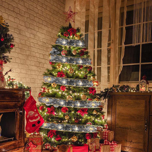. 3 Paquete De 2-6 Luces Led De Cinta Para Árbol De Opcional