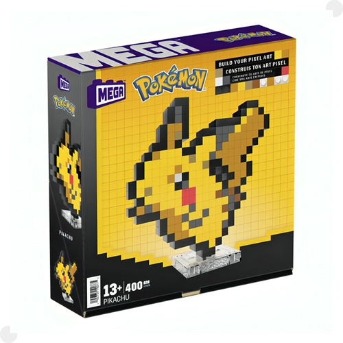 Mega Pokémon Construção Pixel Art Pikachu Hth74 - Mattel