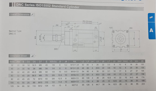 Cilindro Pistão Pneumático Dupla Ação Iso Perfil D32x50
