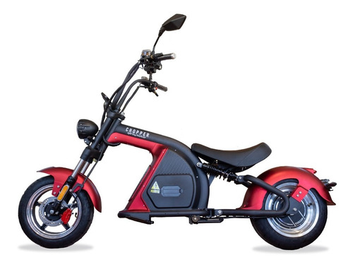 Imagen 9 de 19 de Moto Eléctrica Chopper Gilroy Motor Bateria Litio Color Rojo