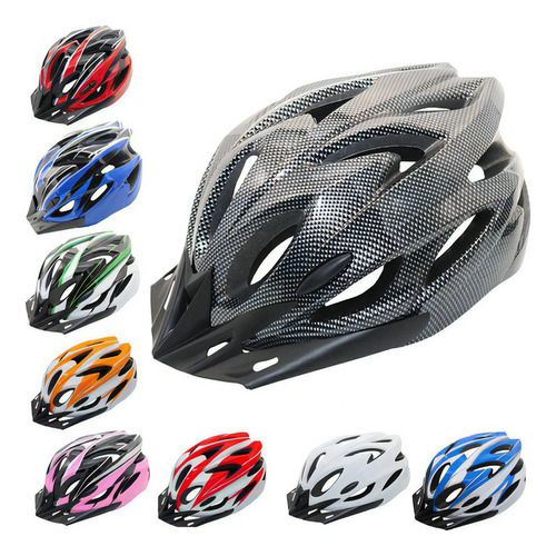 Capacete de segurança ultraleve para ciclismo de bicicleta, cor azul/branco, tamanho M