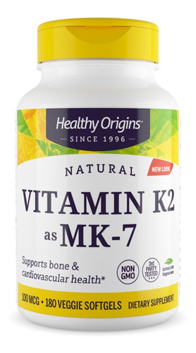 Vitamina K2 Mk7 100mcg 180 Softgels Healthy Origins Cod. 192