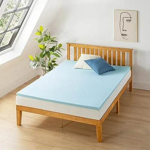 Colchón Topper Memory Foam 1 5 Ventilado, Gel Refrescante,