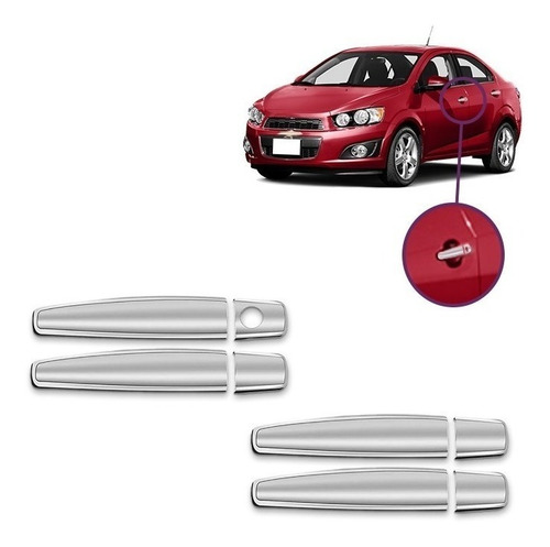 Aplique Capa Maçaneta Cromado - Agile Captiva Vectra S10