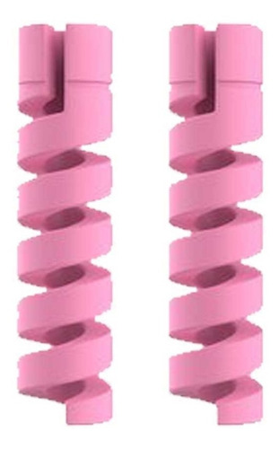 Imagen 1 de 3 de Protector (1 Par) Espiral Para Cable Usb Cargador O Audífono