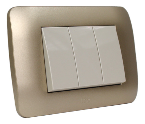 Interruptor 9/32 10a Beige / Titanio Lexo