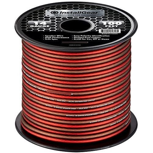 Installgear Cable De Calibre 14 Awg (100 Pies - Rojo/negro)