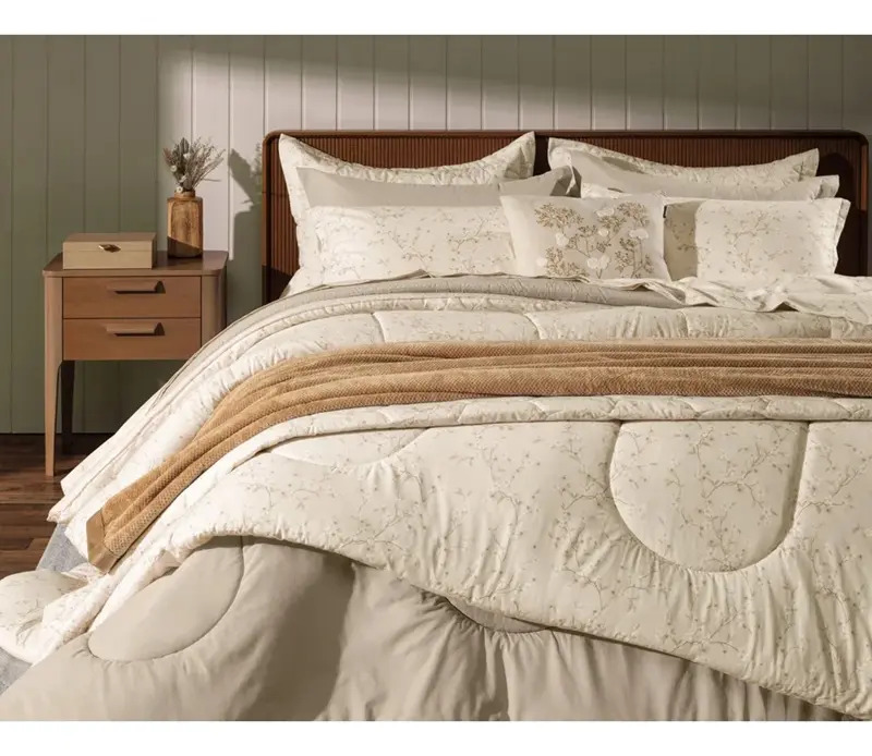 Jogo De Lençol Cama Casal Beatriz 4 Pçs 100% Algodão Karsten
