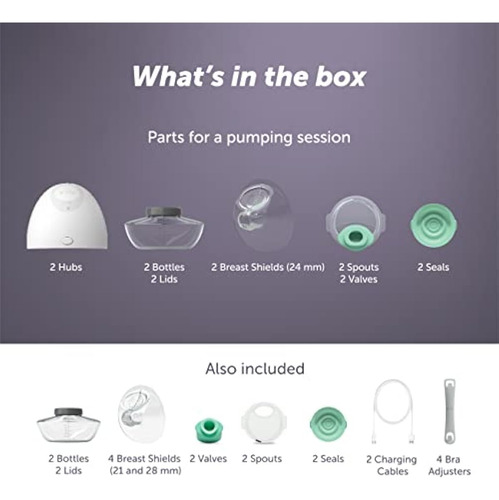 Elvie - Extractor De Leche Doble Y Portátil Con