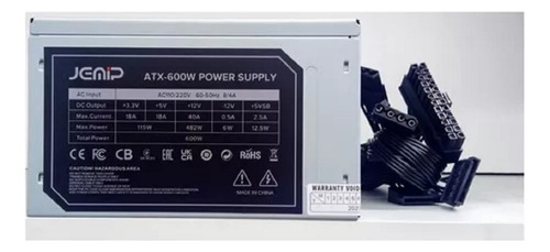 Fuente De Poder Jemip Atx-600w 24 Pines 2 Sata