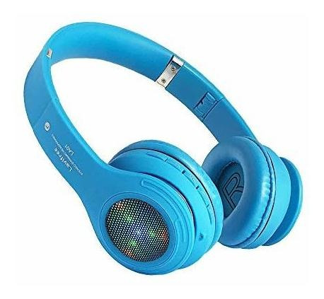 Cascos Bluetooth Para Niños, Led, Plegables, Limitador De