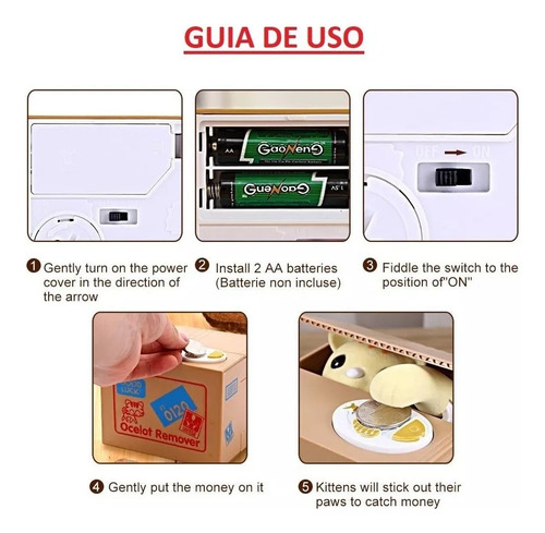 A Alcancía Electrónica Gato Kawaii Roba Monedas Juguete